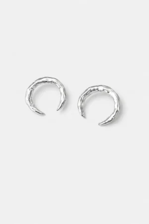 Eclipse - Open Circle Studs silver earrings - main photo