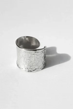 Rainfall silver adjustable wide ring - main photo
