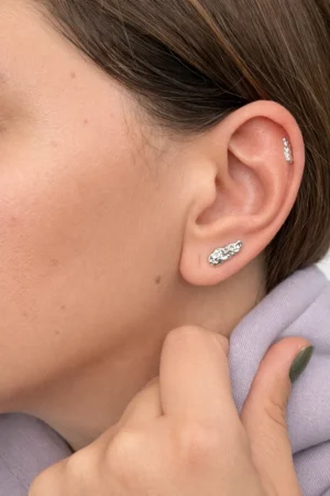 Moontrail Studs Earrings - on model
