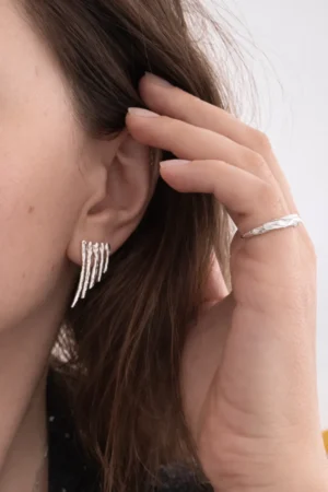 Nika wings earrings - on model