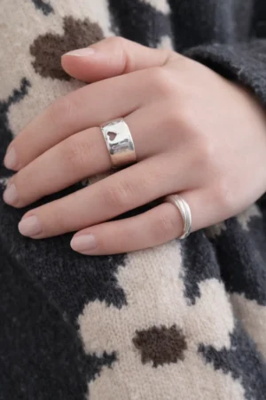 The Mark - wide band ring - on model